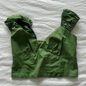 Green crop top